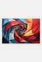 Red and Blue Spiral-Patterned 995 Doormat, 40x60 cm, with Non-Slip Sole, Decorative - 5