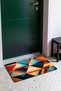 Red and Blue Geometric Patterned 015 Doormat, 40x60 cm, Non-Slip Sole, Decorative - 3