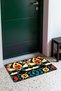 Black and Yellow African-Motif Striped Doormat, 40x60 cm, with Non-Slip Sole, Decorative - 3