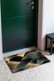 Black Gold Metallic Knitted Pattern Doormat, 40x60 cm, with Non-Slip Sole, Decorative - 3