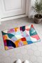 Colorful Abstract Patterned 820 Doormat, 40x60 cm, Non-Slip Sole, Decorative - 2