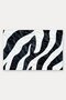 Black and White Thick Zebra-Print Doormat, 40x60 cm, with Non-Slip Sole, Decorative - 5