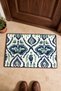 Cream-Colored Damask-Patterned Doormat, 40x60 cm, with Non-Slip Sole, Decorative - 4