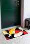 Red, Yellow, and Black Wavy Op Art Patterned Doormat, 40x60 cm, with Non-Slip Sole, Decorative - 3