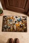 563 Yellow and Blue Butterfly-Patterned Doormat, 40x60 cm, with Non-Slip Sole, Decorative - 4