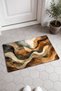 Coffee Beige Layered Wavy Pattern Entryway Doormat, 40x60 cm, with Non-Slip Sole, Decorative - 2