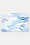 Ice Blue Watercolor Wave-Patterned Doormat, 40x60 cm, with Non-Slip Sole, Decorative - 5