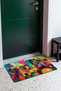 Colorful Cubist City Mosaic Patterned Doormat, 40x60 cm, with Non-Slip Sole, Decorative - 3