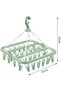 Clothes Drying Hanger with 32 Clips, Drip Foldable Hanging Rack, Multi Functional Drying Rack (Green) - 2