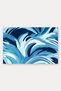 Navy Blue Stylized Wave-Patterned Doormat, 40x60 cm, with Non-Slip Sole, Decorative - 5