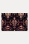 Black and Burgundy Damask-Patterned Doormat, 40x60 cm, with Non-Slip Sole, Decorative - 5