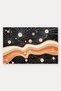 Black and Orange Wavy Pattern 951 Doormat, 40x60 cm, Non-Slip Sole, Decorative - 5