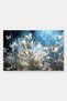 White Butterfly Spring Pattern 480 Doormat, 40x60 cm, Non-Slip Sole, Decorative - 5
