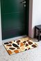 Cream-Colored Coffee Giraffe-Patterned Doormat, 40x60 cm, with Non-Slip Sole, Decorative - 3