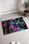 Purple, Pink, and Neon Stained-Glass Patterned Doormat, 40x60 cm, with Non-Slip Sole, Decorative - 2
