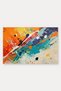 Orange and Turquoise Paint Splatter Pattern Door Mat, 40x60 cm, with Non-Slip Sole, Decorative - 5