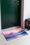 Pink and Blue Lake and Mountain Scenery Patterned Doormat, 40x60 cm, with Non-Slip Sole, Decorative - 3