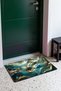 Blue Gold Wavy Pattern 935 Doormat, 40x60 cm, Non-Slip Sole, Decorative - 3