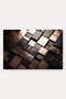 Brown and Black Geometric Patterned 952 Doormat, 40x60 cm, Non-Slip Sole, Decorative - 5