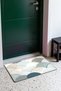 Pastel Gray Fan-Patterned Doormat, 40x60 cm, with Non-Slip Sole, Decorative - 3