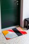 Pink and Black Diagonal Stripe Geometric Patterned Door Mat, 40x60 cm, Non-Slip Sole, Decorative - 3