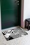 Black and White Op Art Collage-Patterned Doormat, 40x60 cm, with Non-Slip Sole, Decorative - 3