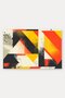 Orange, Yellow, and Black Retro Patterned Doormat, 40x60 cm, with Non-Slip Sole, Decorative - 5