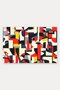 Black, Red, and Yellow Cubist Mosaic-Patterned Doormat, 40x60 cm, with Non-Slip Sole, Decorative - 5