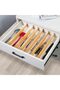 Bamboo Drawer Dividers 6-Pack, Adjustable Kitchen Drawer Organisers - 7