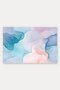 Turquoise and Pink Ink-Splatter Patterned Doormat, 40x60 cm, with Non-Slip Sole, Decorative - 5