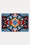 Red and Blue Flower Garden Turkish Rug-Floral Print 753 Doormat, 40x60 cm, with Non-Slip Sole - 5