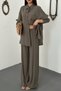 Khaki Shirt Double Set - 4