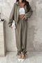 Khaki striped two-piece set - 4