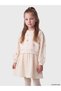 Girls' Dress with a Round Neckline and Floral Print with Yoke Detail