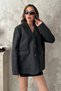 Black Striped Wool Jacket