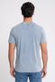 Men Crew Neck Short Sleeve Washed T-Shirt, Wash Blue - 4