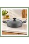 Flat Granite Stuffed Eggplant Pot with Glass Lid HB006