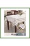 Authentic Pattern Cream 150x220 cm Cotton Tablecloth, Dining Table Cover HB006