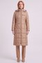Removable Hooded Quilted Taupe Color Mink Jacket - 2