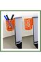 3D-Printed Monitor Pencil Holder - Hexagonal Laptop Edge Pencil Holder with Honeycomb Pattern - Orange HB006