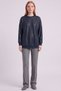 Shiny-Looking Sweatshirt, Navy Blue - 2