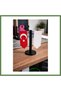 3D-Printed Turkish Flag Decoration with Desktop Stand—Office and Desk Ornament HB006