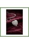 316L Stainless Steel Chain, Silver-Colored, with Zircon Stones, Women's Necklace HB006