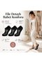 Women's Black 6-Pack Fishnet Ballet Flats Socks, Low-Cut, Thin, Stretchy, Breathable, Affordable Socks HB006 - 3