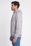 Men Hooded Long Sleeve Brand Logo Windbreaker Jacket, Light Grey - 3