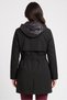 Women Solid Trench Coat, Black - 4