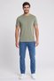 Men Crew Neck Short Sleeve Plain T-Shirt, Sage Green - 2