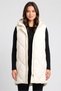 Women Quilted Jacket Vest, White