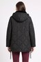 Women Quilted Parka Jacket, Black - 4