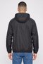 Men Embroidered Logo Windbreaker Jacket, Black - 4